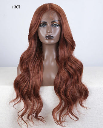 Noble Cosplay Synthetic Lace Front Wigs For Women Long Body Wavy With Baby Hair Lace Wig Brown Ombre Blonde Wigs Heat Resistant