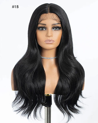 MIRACLE 24'' Deep Wave Synthetic Lace Front Wig for Women Daily Cosplay Wig Black Ombre Blonde Wigs Lace Frontal Wig Fake Hair