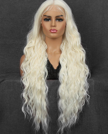 32 inch Deep Wave Platinum Blonde Elsa Cosplay Wig | SOTO