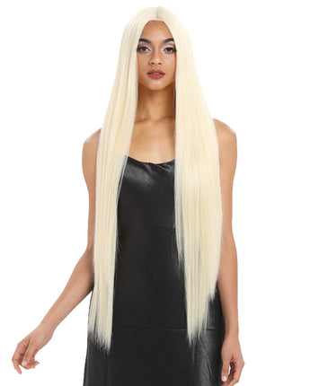 38 inch Super Long Straight 613 White Blonde Synthetic Wig