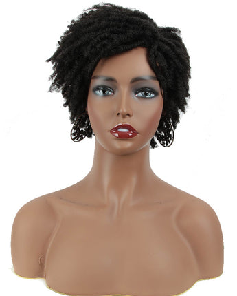 NOBLE Synthetic Afro Wigs For Black Women | 9.5 Inch Short Dreadlocks | Black Wig| RJO