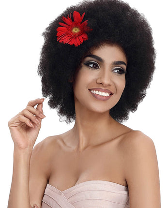 NOBLE WH Afro Curl | Human Hair Short Curly Wigs For Black Women I Single Colors