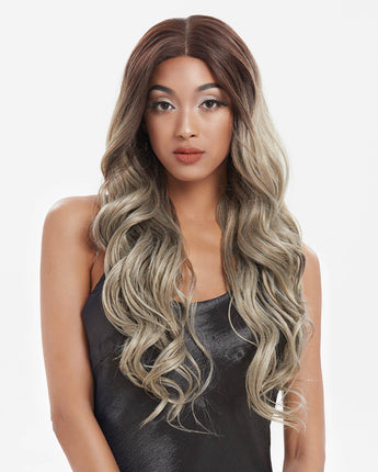 NOBLE Easy 360 Synthetic Lace Frontal Wig | 29 Inch Loose Wave | Ash Blonde | Arika