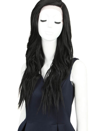 NOBLE Nib Synthetic Lace Front Long Wave Wig(Side Part) | 27 Inch |  1B