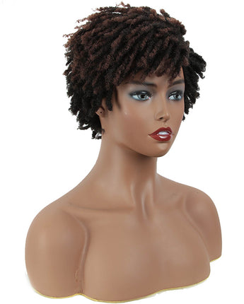 Noble 9.5 Inch Short Dreadlocks Afro Wigs Ombre Color Synthetic Wig