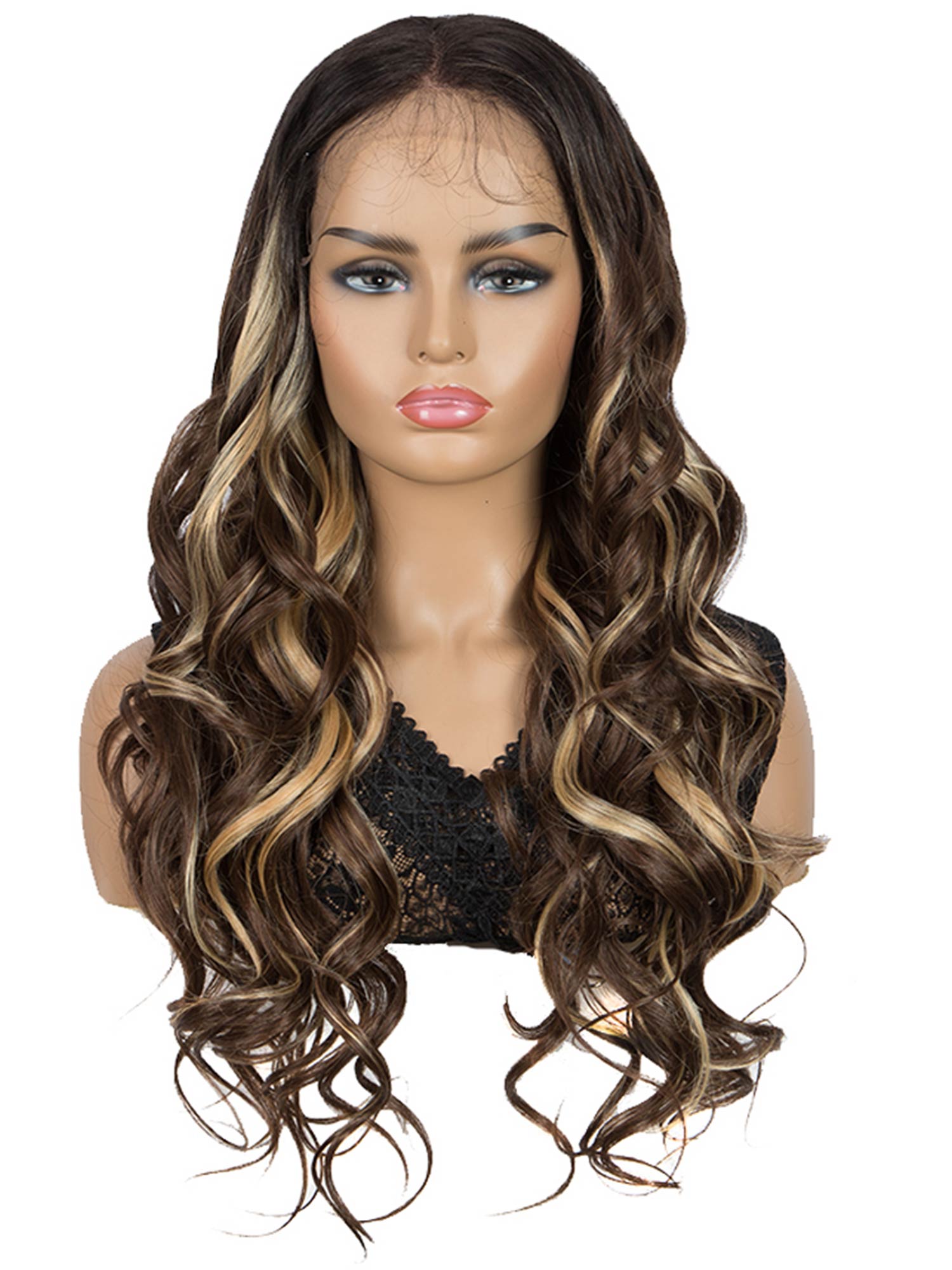 Noble 360 HD Lace Frontal Wigs 29 Inch Loose Wave Ombre Color Synthetic Wig