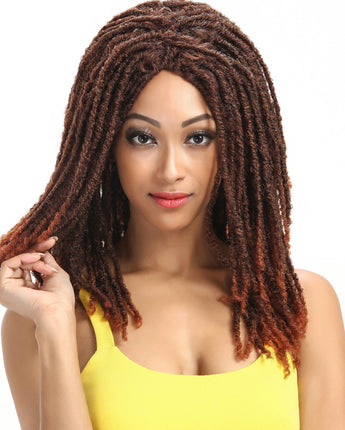 22 Inch Over Shoulder Dreadlocks Brown Wig | Dominic