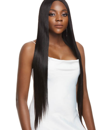 30 Inch Long 3 Straight Bundles With 4*2 Closure Imitation Human Hair Synthetic Hair Extension