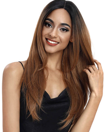 NOBLE Beyonce Synthetic Lace Front Wig Middle Part丨24 Inch Classic Straight丨TT1B/27