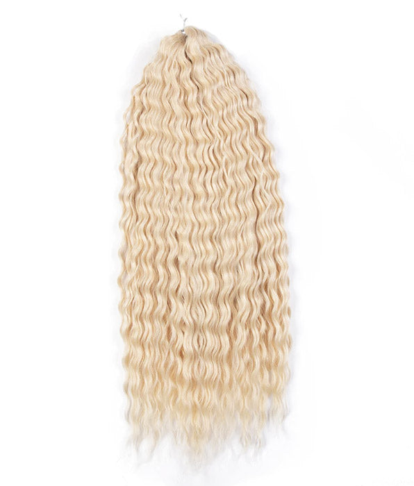 Noble 24Inch Water Wave Ombre Blonde Pink Twist Crochet Braid Hair Extension| 1 Pack