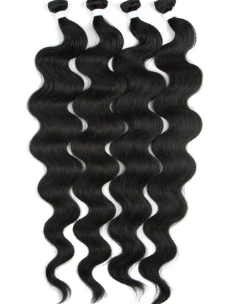 Noble 30 Inch Body Wave Hair Bundles 4 Pcs Synthetic Hair Extensions