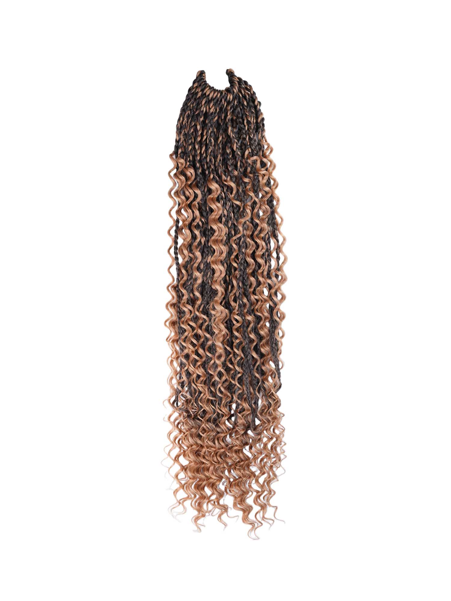 Noble Pre-looped Boho Crochet Braids Knotless Box Braids Hairstyles Highlight Synthetic Hair Extensions