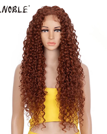 Noble Synthetic Lace Front Wig 30 Inch Long Curly Hair Wigs Lace Front Afro Kinky Curly Lace Wigs For Women Lace Front Wig