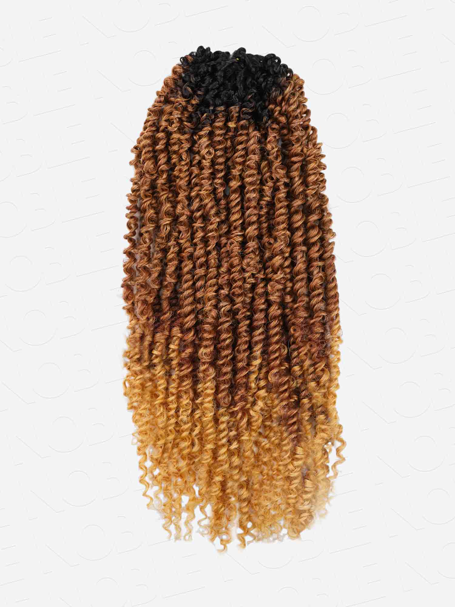 Noble Ombre Color Passion Twist Hair Curly Pre Looped Crochet Braids Synthetic Hair Extension