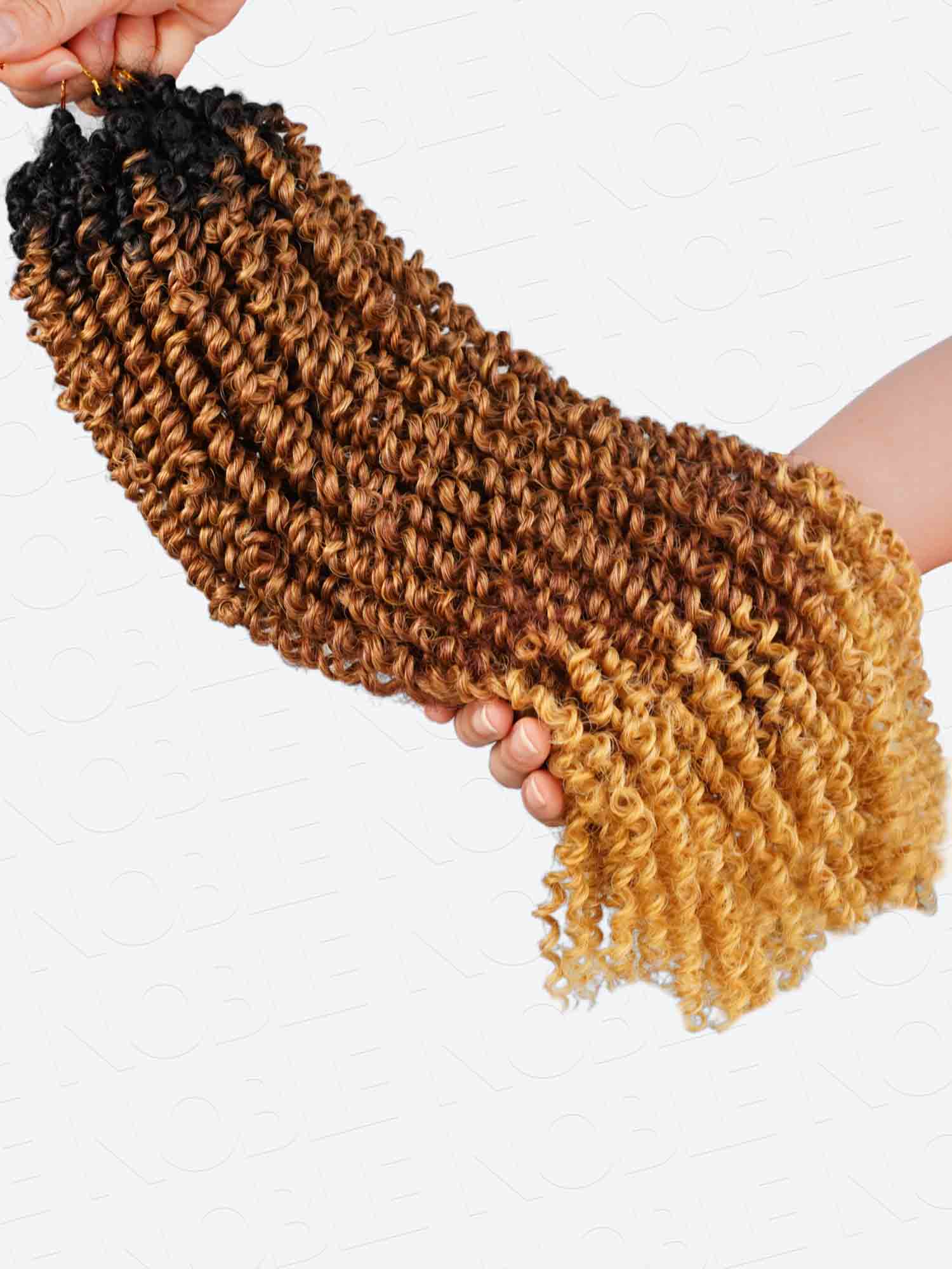 Noble Ombre Color Passion Twist Hair Curly Pre Looped Crochet Braids Synthetic Hair Extension