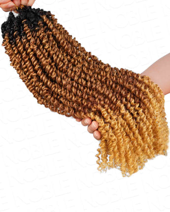 Noble Ombre Color Passion Twist Hair Curly Pre Looped Crochet Braids Synthetic Hair Extension