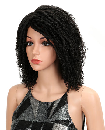 NOBLE Synthetic Afro Wigs For Black Women | 13 Inch Dreadlocks  Black Wig | Diana - Noblehair