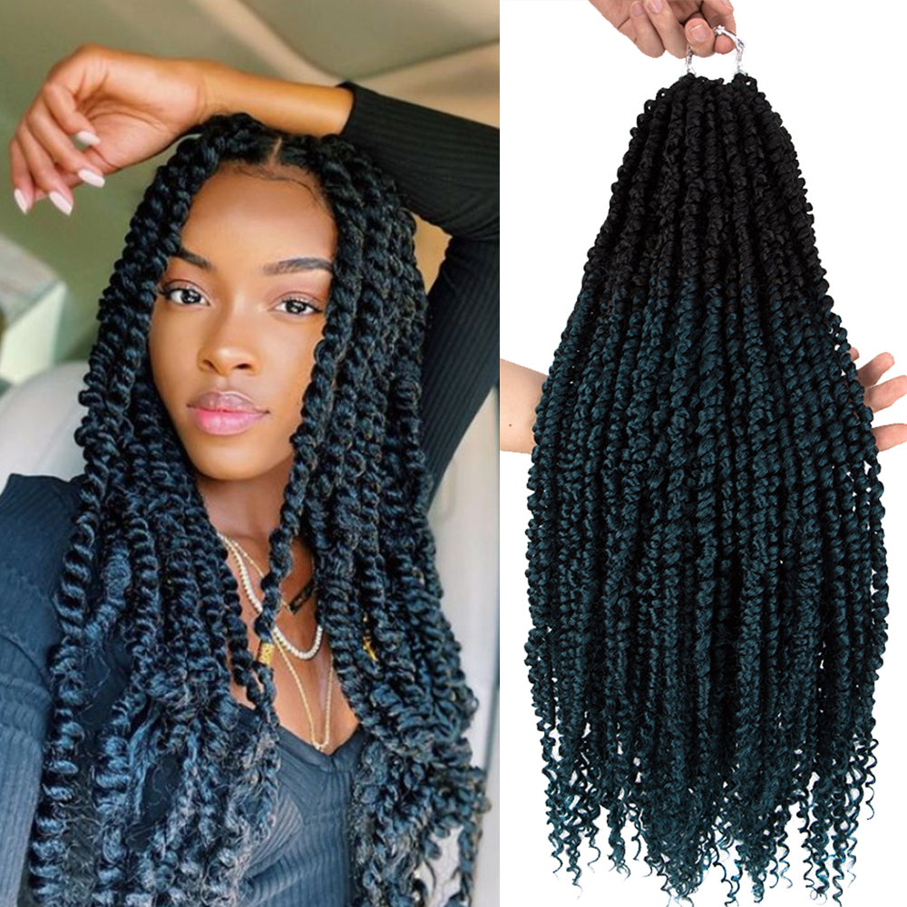 Bomb Twist Crochet Hair 24 inch 6PCS Pre Looped Crochet Hair Extension ...